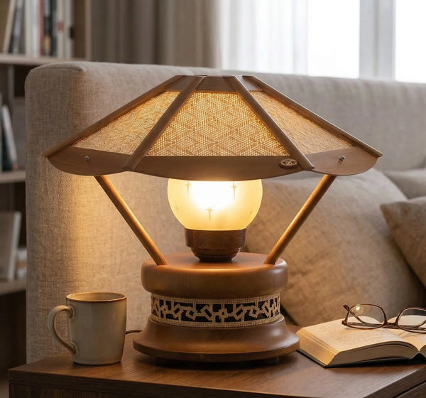 Taxta Masaüstü Lampa