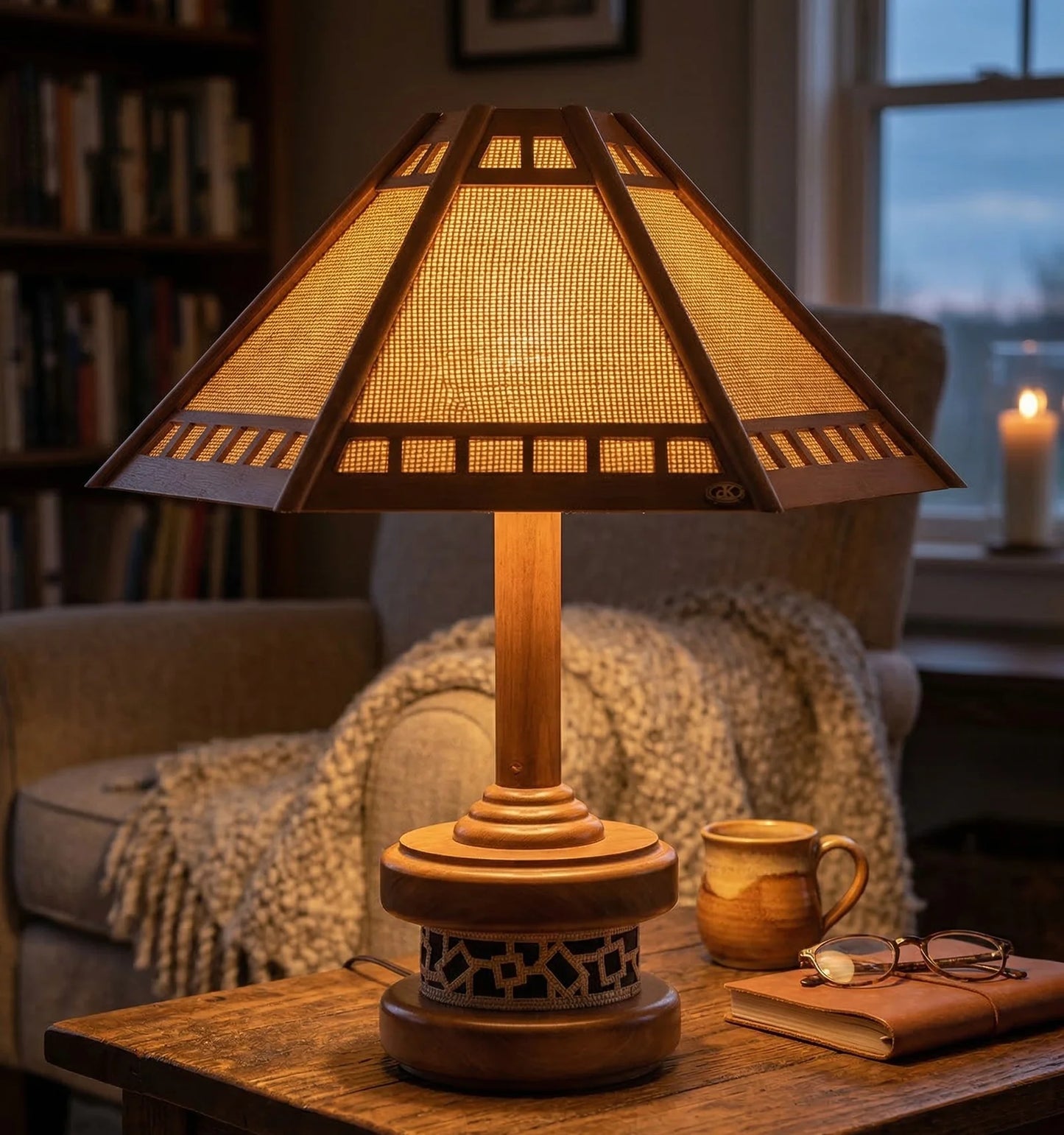 Taxta Masaüstü Lampa